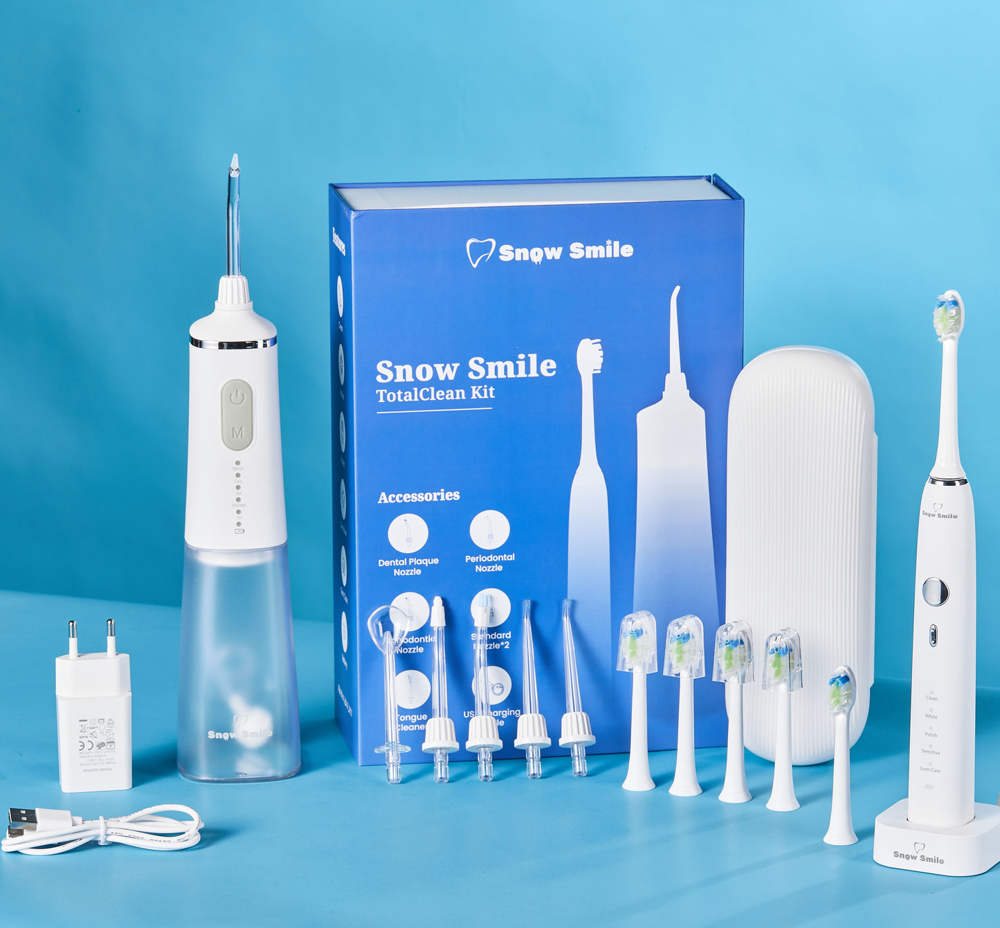 Snow Smile® sónico cepillo de dientes eléctrico y limpiador de agua en combinación